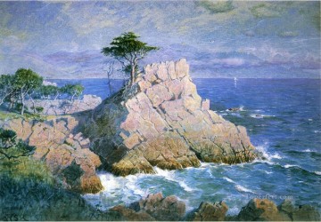 Playa Painting - Midway Point California también conocido como Cypress Point, cerca del paisaje de Monterey William Stanley Haseltine Beach